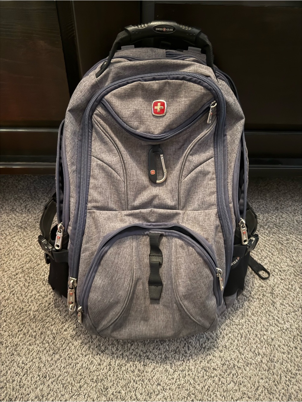 SwissGear Grey Travel & Laptop Backpack with Multiple Compartments
